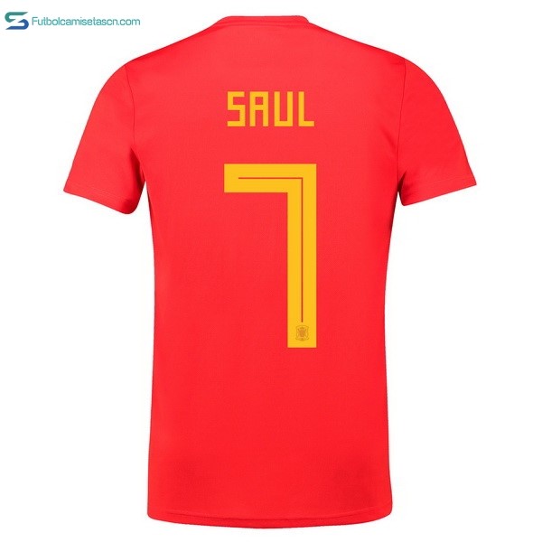 Camiseta España 1ª Saul 2018 Rojo